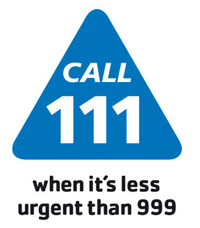 Call 111 when it's less urgent than 999